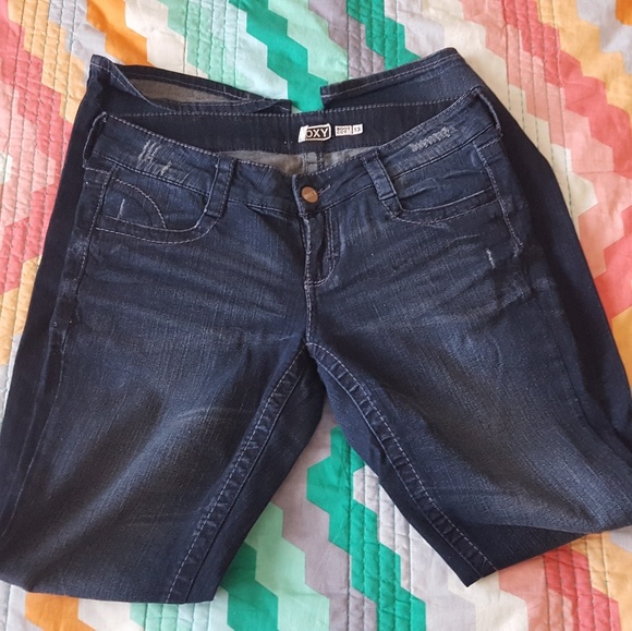 ROXY ⭐ BOOT CUT JEANS ⭐ SIZE 13 JR or 10/12 WOMEN' - Picture 2 of 7
